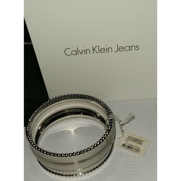 Calvin Klein Waves Silver 7.5 Inches Bracelet NWT #705 - Picture 3 of 6